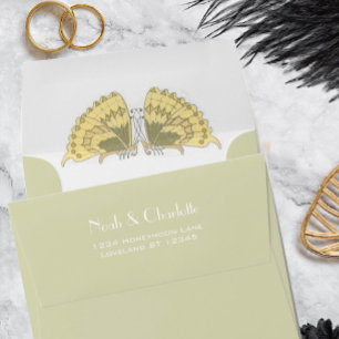 Green  Brown Earth Tones Wedding Special Occasion  Envelope