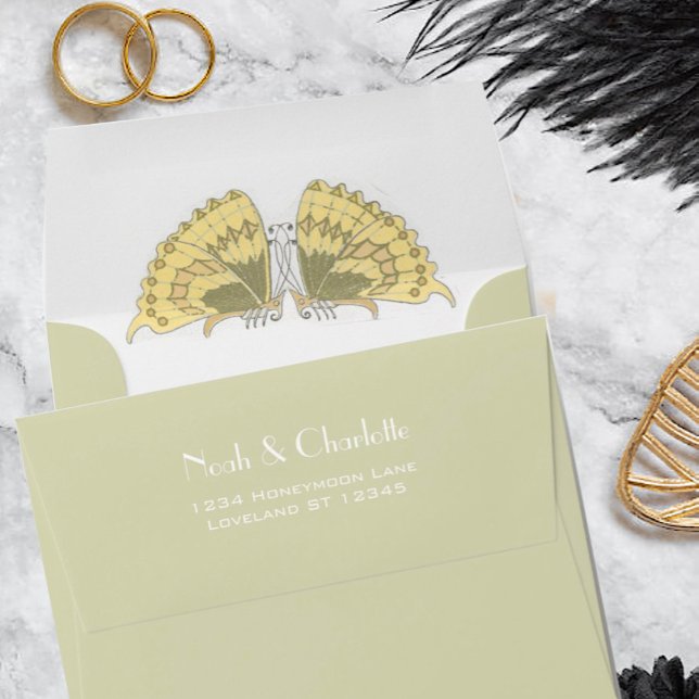 Green  Brown Earth Tones Wedding Special Occasion  Envelope (Creator Uploaded)