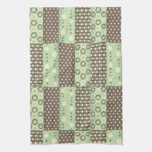Green Brown Kitchen Hand Towel