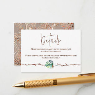 Green Brown Monstera Leaf Advice Card