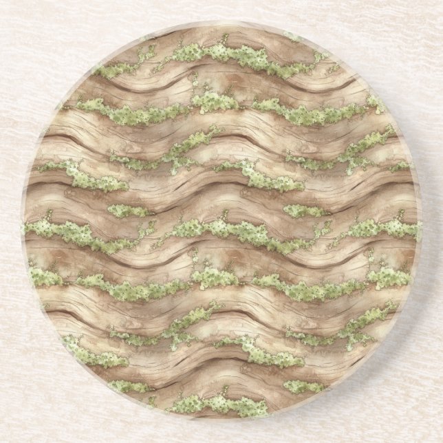 Green Brown Tree Coaster (Front)