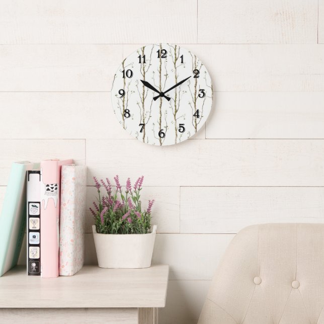 Green Brown Trees   Large Clock (Reading Room)