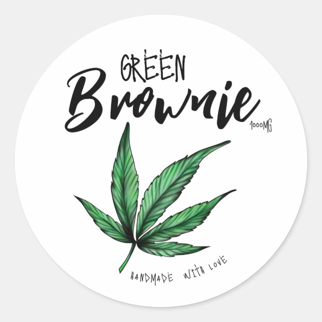 Green Brownie Edibles label (Front)