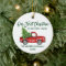 Green Brush Script First Christmas New Home Truck