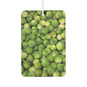 Green Brussels sprout vegetable pattern Car Air Freshener