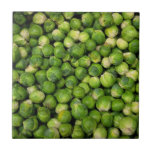 Green Brussels sprout vegetable pattern Tile<br><div class="desc">Perfect gift for home,  office or decoration. See also the other great products!</div>