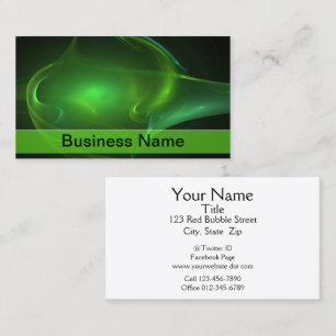 Green Bubble Streak Artwork Business Card