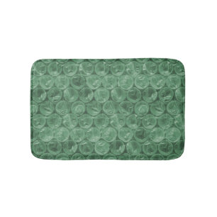 Green bubble wrap pattern bath mat