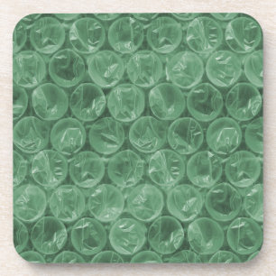 Green bubble wrap pattern coaster