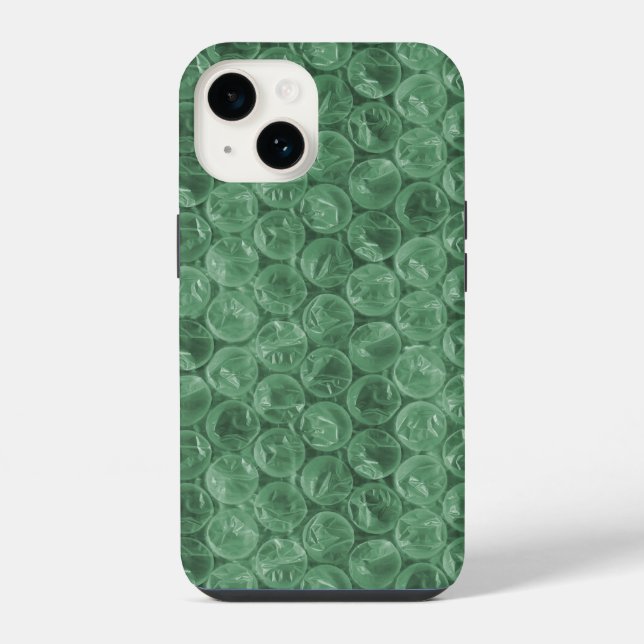 Green bubble wrap pattern iPhone case (Back)