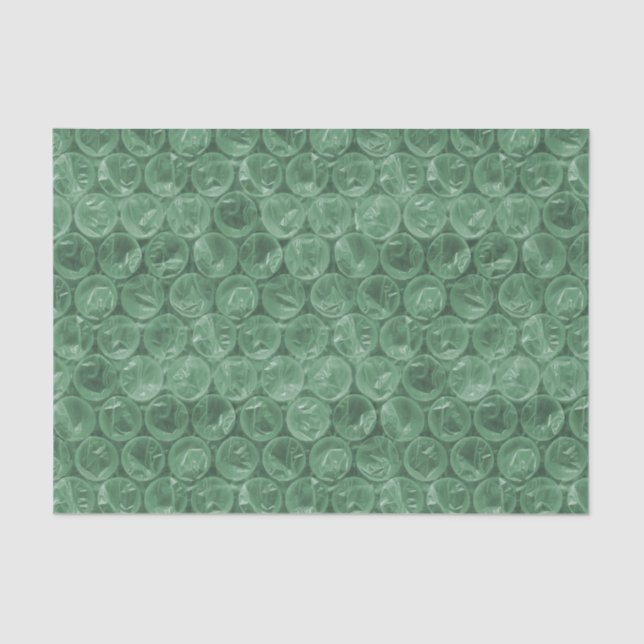 Green bubble wrap pattern tissue paper (Front)