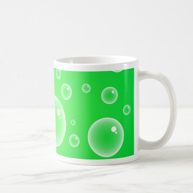 Green Bubbles Coffee Mug (Right)