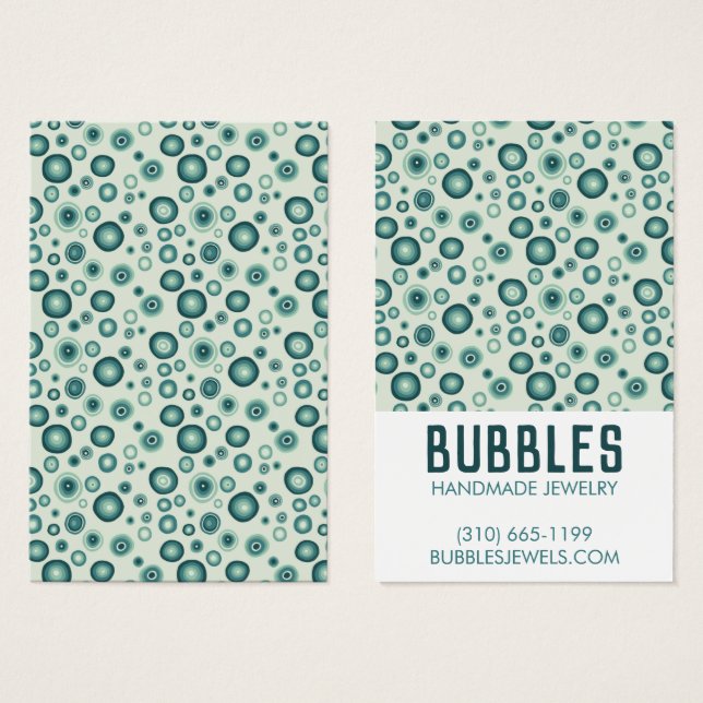 Green BUBBLES Earring Necklace Jewellery Display (Front & Back)