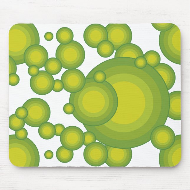 Green Bubbles Mouse Mat (Front)