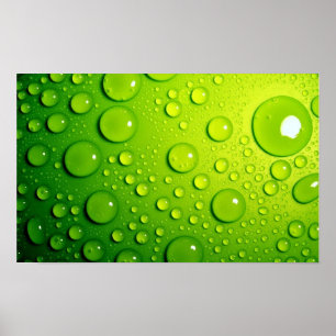 Green Bubbles Poster