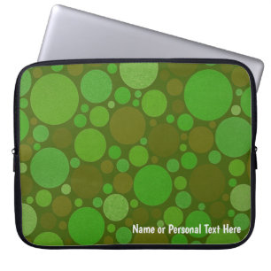 Green Bubbles Vintage Art Personal Laptop Cover