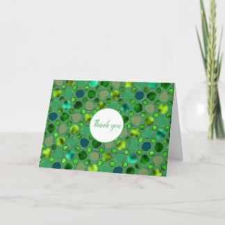 Green Bubbly Thank You Card