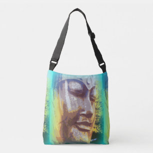 green Buddha faces Crossbody Bag