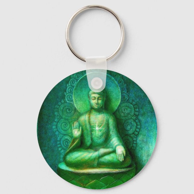 Green Buddha Key Ring (Front)
