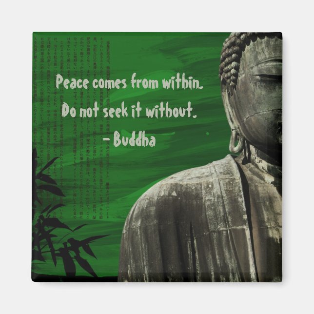 Green Buddha Magnet Customisable (Front)