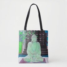 Green Buddha Tote Bag