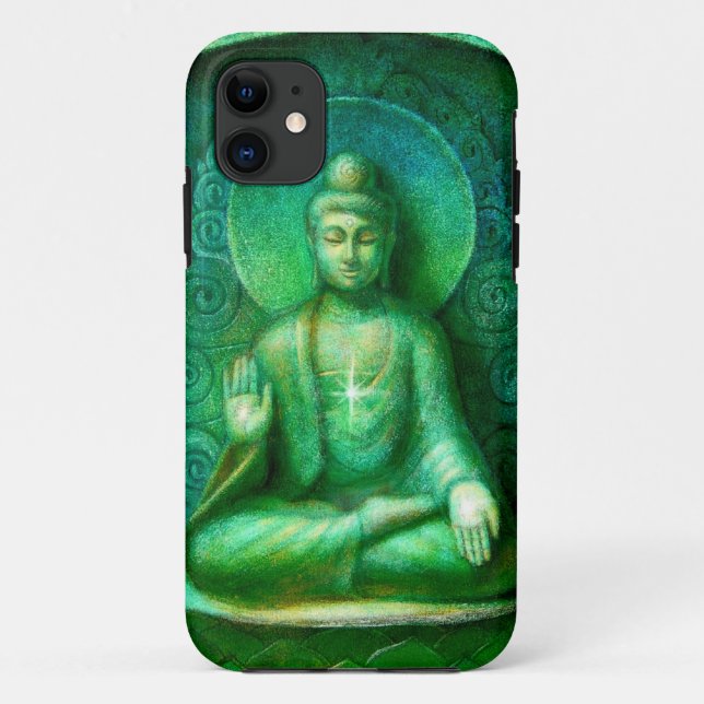 Green Buddha Zen Meditation iPhone 5 Case (Back)