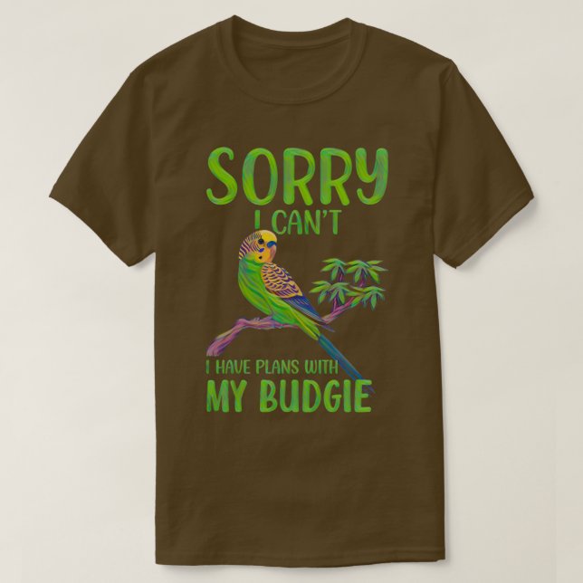 Green budgie T-Shirt (Design Front)