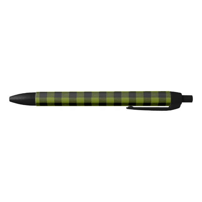 Green Buffalo Check Garden Black Ink Pen (Bottom)