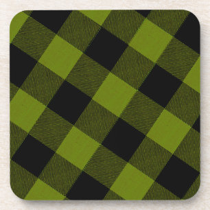 Green Buffalo Check Garden Coaster