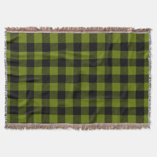 Green Buffalo Check Garden Throw Blanket