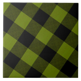 Green Buffalo Check Garden Tile