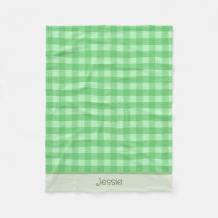 Green Buffalo Plaid Custom Unisex Baby Blanket