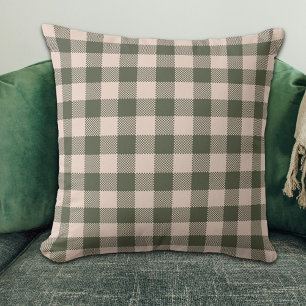 Green Buffalo Plaid Farmhouse Cushion