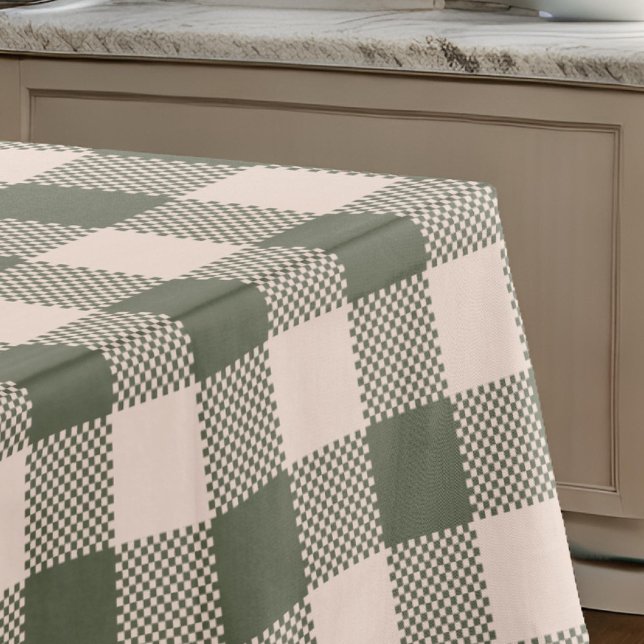 Green Buffalo Plaid Farmhouse Tablecloth (Creator Uploaded)