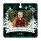 Green Buffalo Plaid Rustic Pine Trees Family Photo