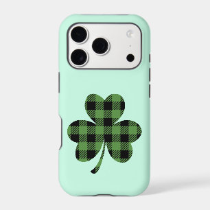 Green Buffalo Plaid Shamrock Clover Design-61104