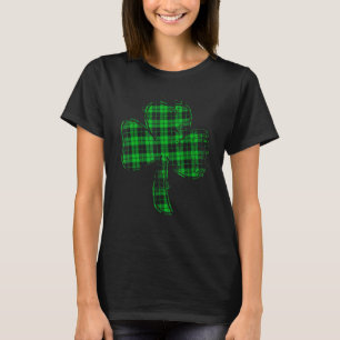 Green Buffalo Plaid Shamrock Lucky St Patrick S Da T-Shirt