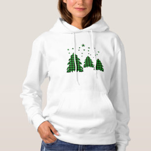 Green Buffalo Plaid Trees Hoodie Sweatshirt