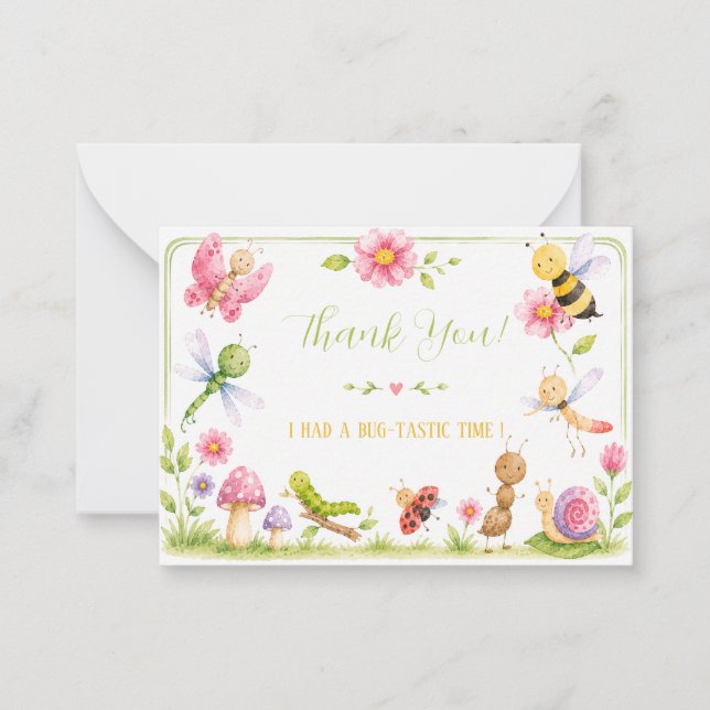 Green Bugs Thank you Card ! (Front)