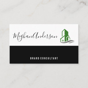 Green Building Icon Business Card