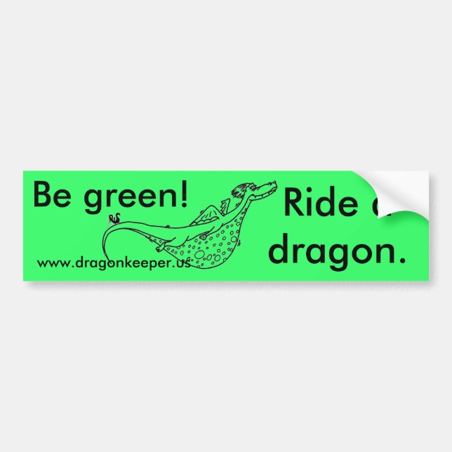 Green Bumper Sticker (Front)
