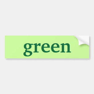 green bumper sticker