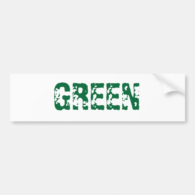 GREEN BUMPER STICKER (Front)