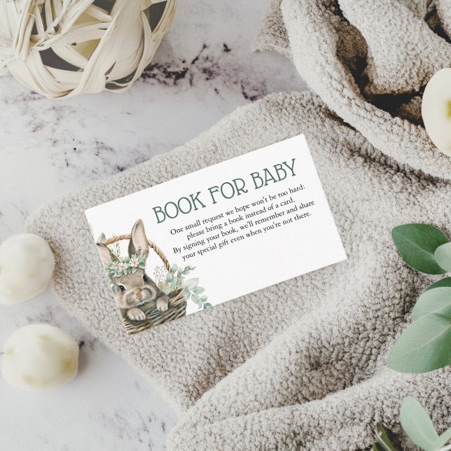 Green Bunny Books for Baby Shower Card (Creator Uploaded)