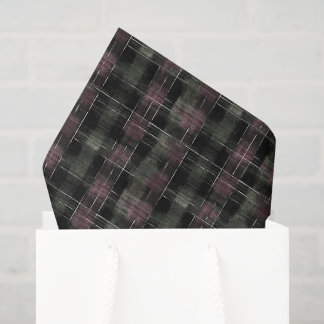 Green Burgundy Stripes Birthday Tissue Paper