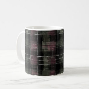 Green Burgundy Stripes Coffee Mug