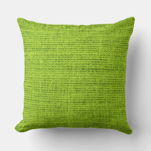 Green Burlap Rustic Linen Cushion