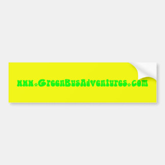 Green Bus Adventure Yellow Flowers Bumper Sticker