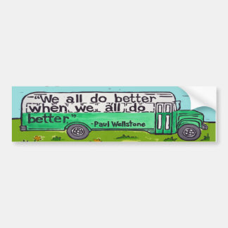 Green Bus Bumper Sticker