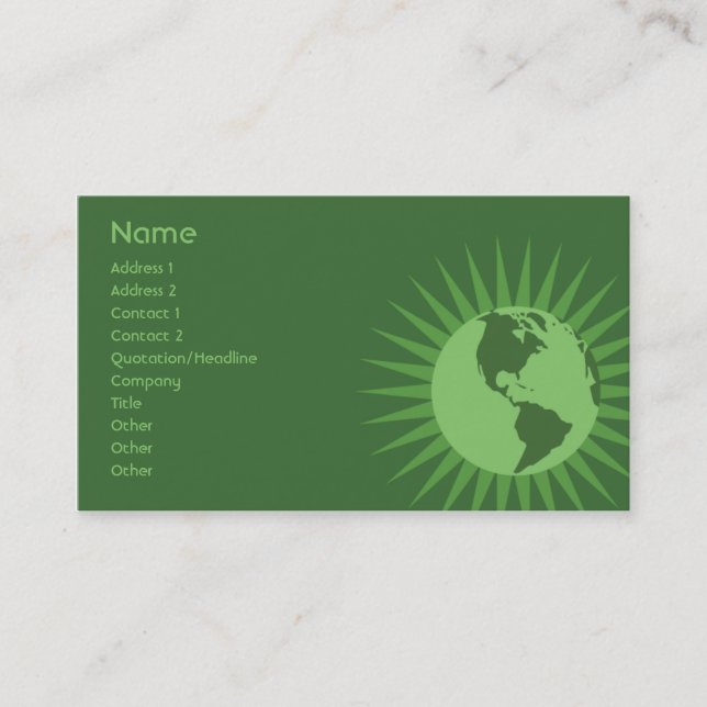 Green - Business Card (Front)